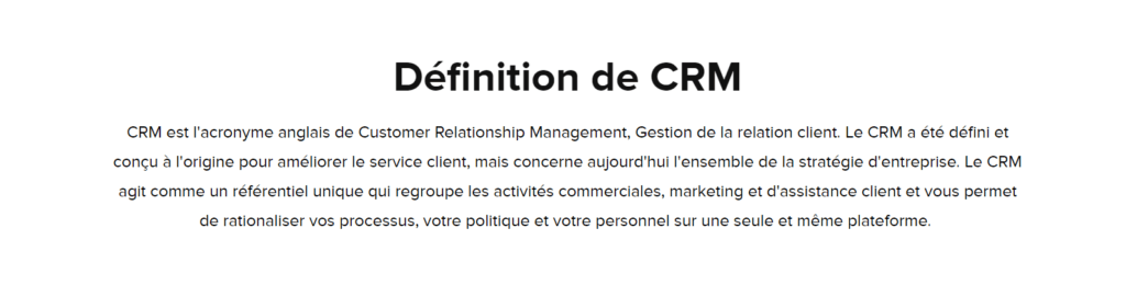 zoho crm definition