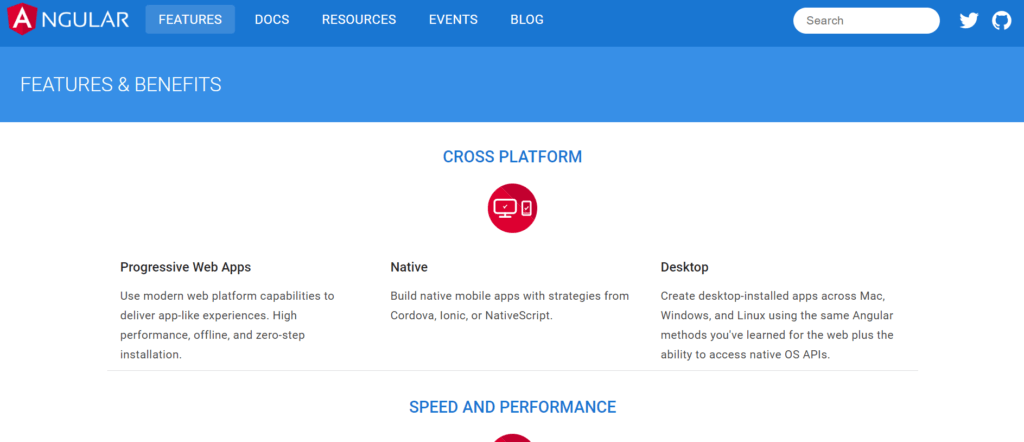 technologies web angular