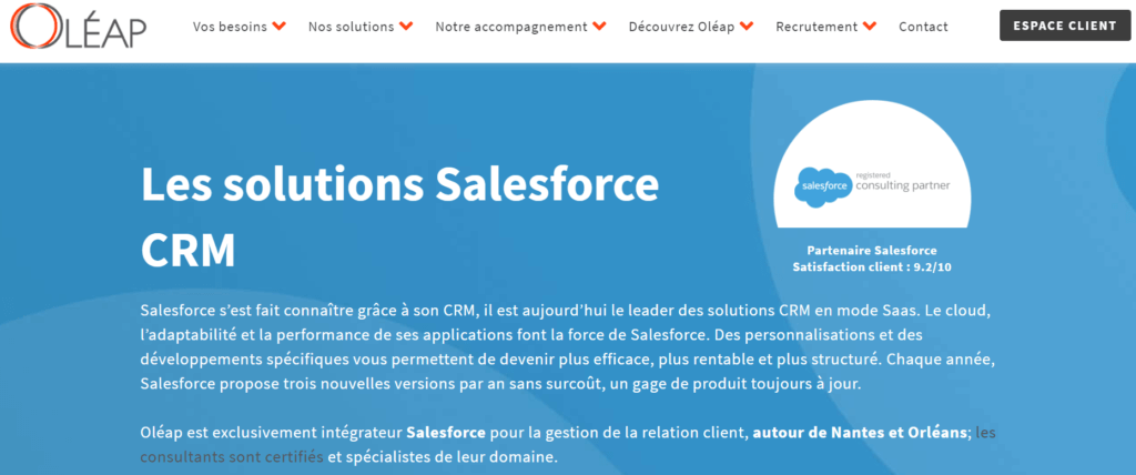 integrateur crm salesforce oleap