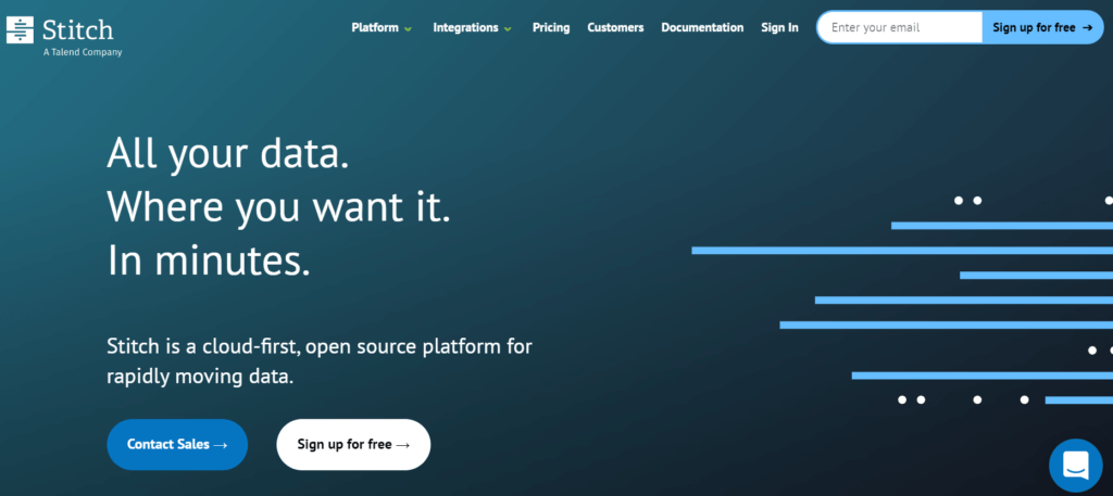 pipeline donnees etl stitch data