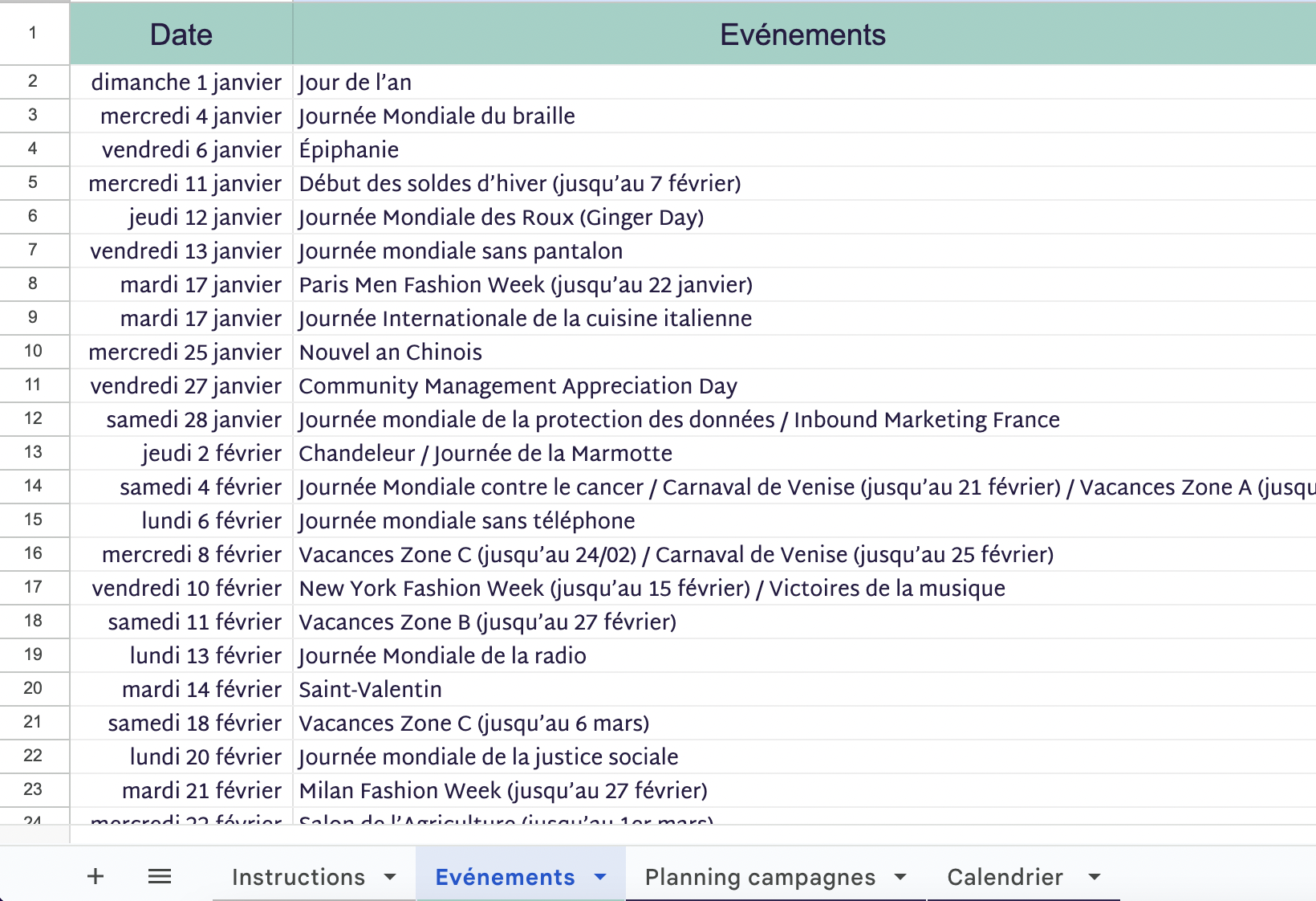 Calendrier marketing 2024 : la liste de tous les événements de l'année